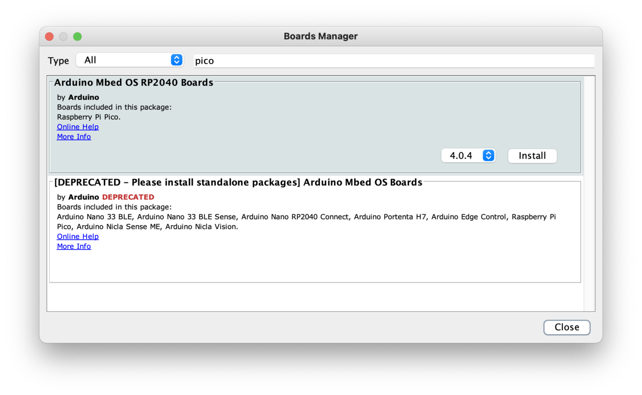 Image Alt Text:Arduino Board Manager
