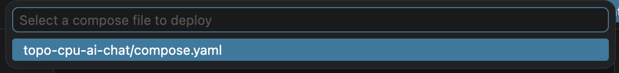 Image Alt Text:Screenshot of deploying a Topo workload from Visual Studio Code.