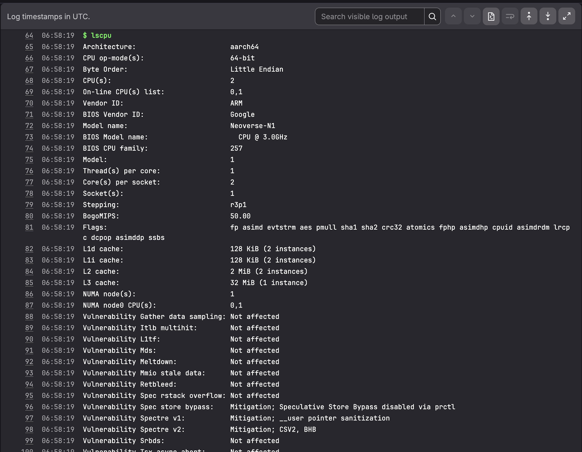 Image Alt Text:lscpu-output