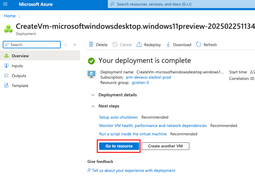 Image Alt Text:Deploy Complete