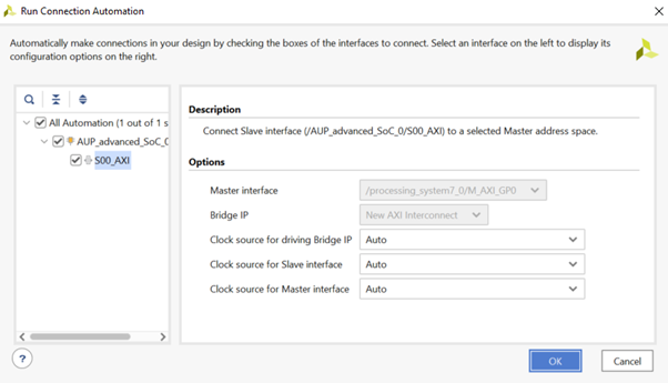 Image Alt Text:Connect AXI-Lite Subordinate interface (Custom IP) to AXI Manager interface