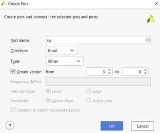 Image Alt Text:Creating input port