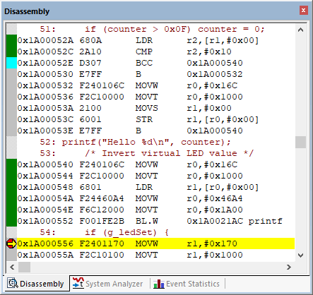 Image Alt Text:Code Coverage in Disassembly