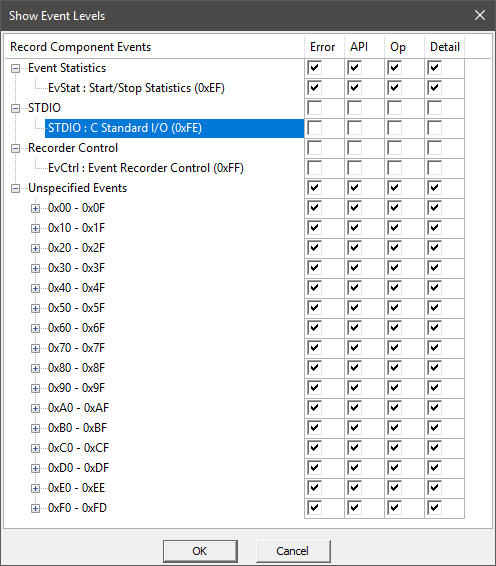 Image Alt Text:Filter event levels