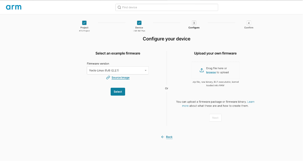 Image Alt Text:Select the Yocto Linux (full) (2.2.1) alt-text