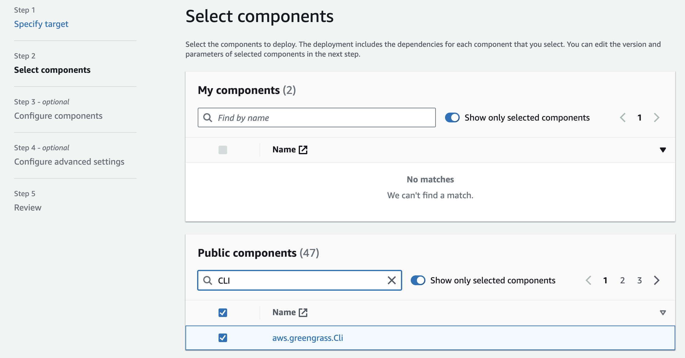 Image Alt Text:select components screen