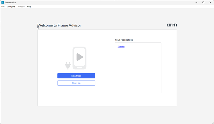 Image Alt Text:Frame Advisor launch screen