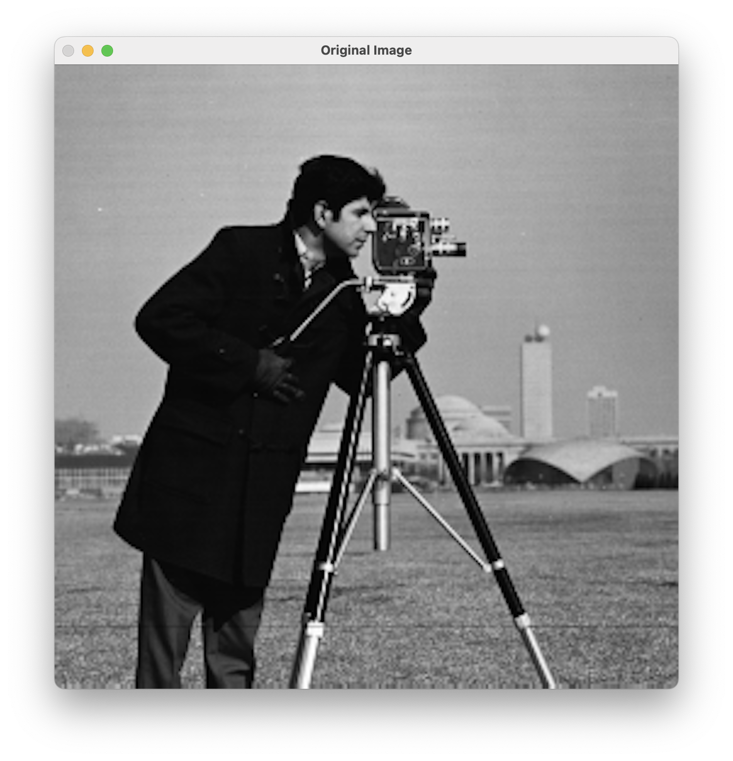 Image Alt Text:Original color photograph of a cameraman on the left showing a person operating a professional camera, and inverted version on the right with reversed colors where the subject appears in negative