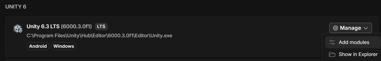 Image Alt Text:Add Modules option