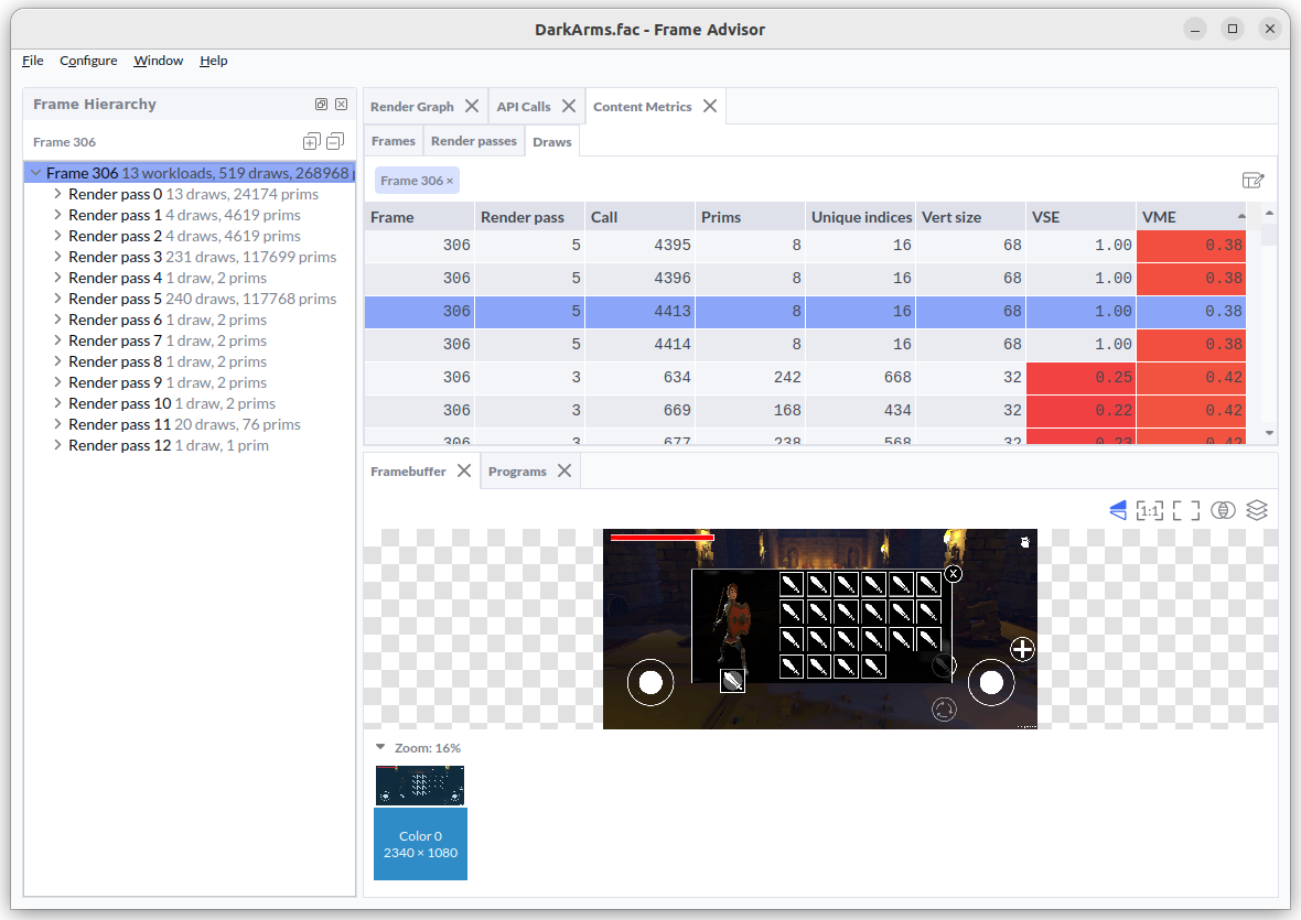 Image Alt Text:Frame Advisor screenshot