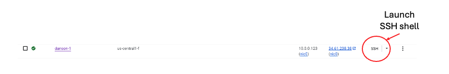 Image Alt Text:Invoke an SSH session via your browser alt-text