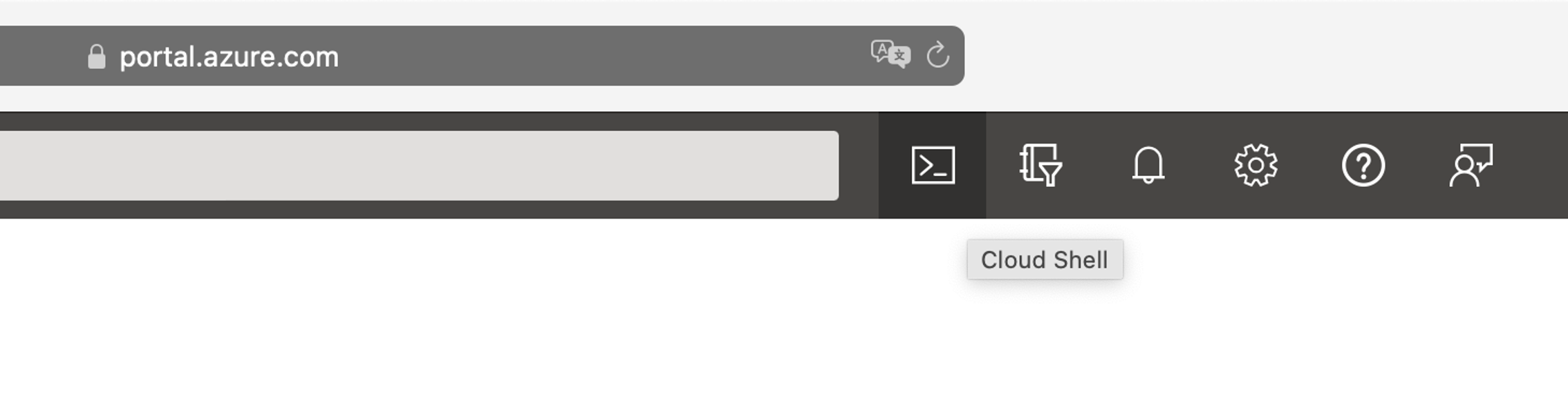 Image Alt Text:Azure Cloud Shell#left