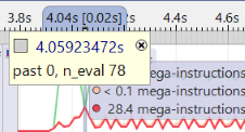 Image Alt Text:Screenshot showing detailed annotation marker information with token position and count data displayed in Streamline alt-text