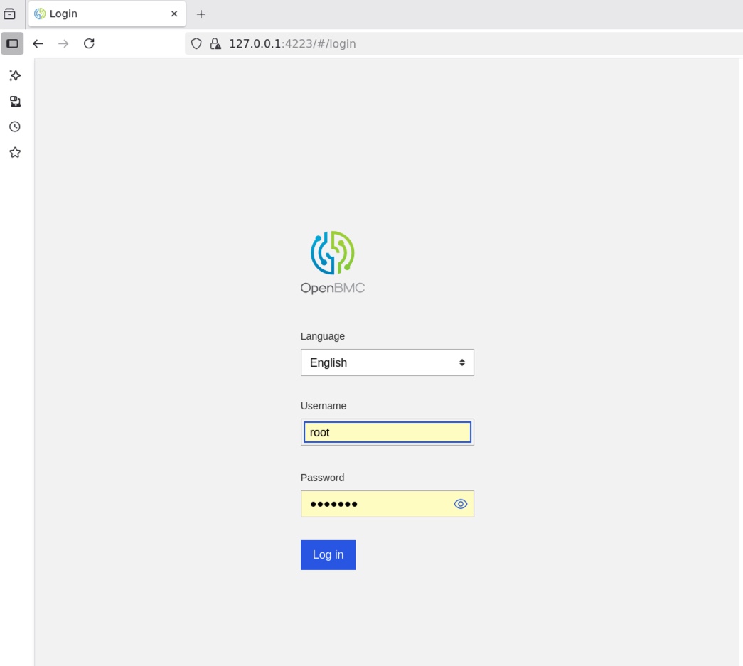 Image Alt Text:BMC web UI login page with username and password fields alt-text
