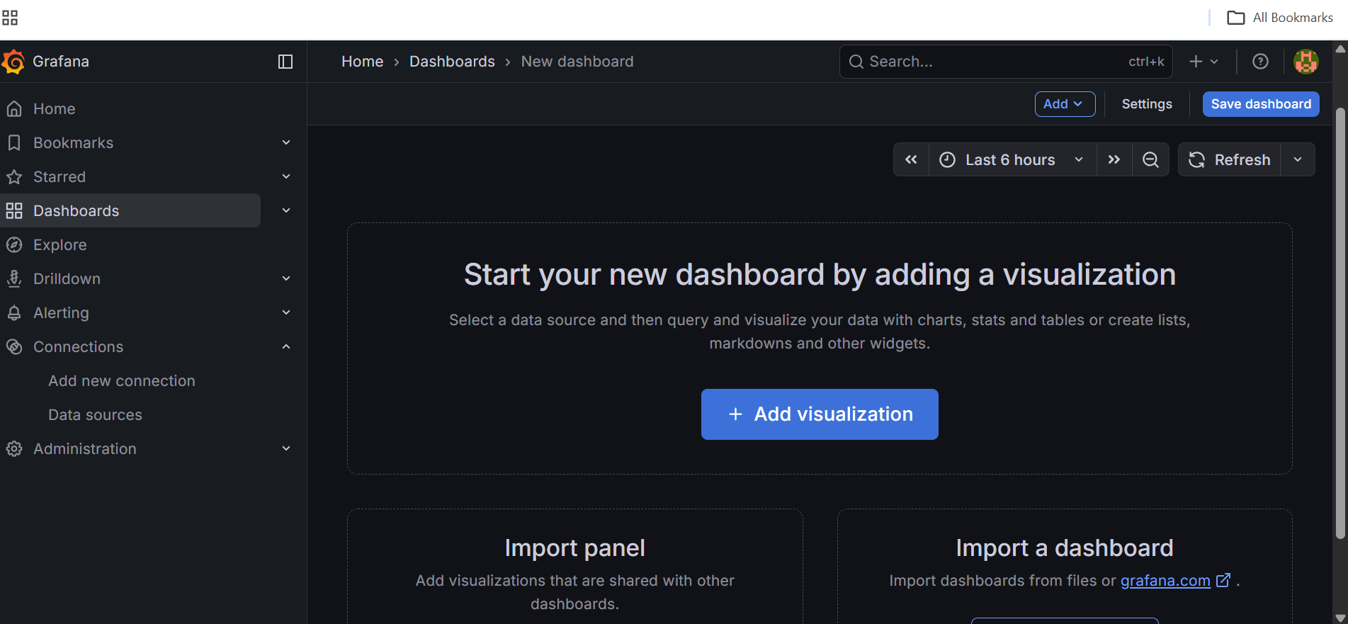 Image Alt Text:Grafana time series panel editor showing the visualization configuration screen with the time series panel type selected and panel title field alt-txt