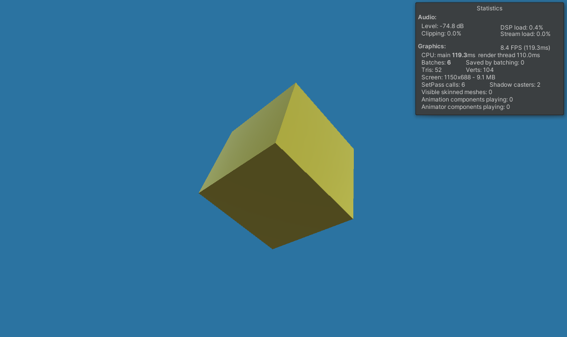 Image Alt Text:Spinning cube sample