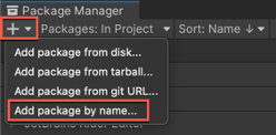 Image Alt Text: Adding a Unity package by name